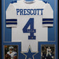 Framed Dallas Cowboys Dak Prescott Autographed Signed Jersey Beckett Holo