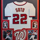 Framed Washington Nationals Juan Soto Autographed Signed Jersey Beckett Hologram