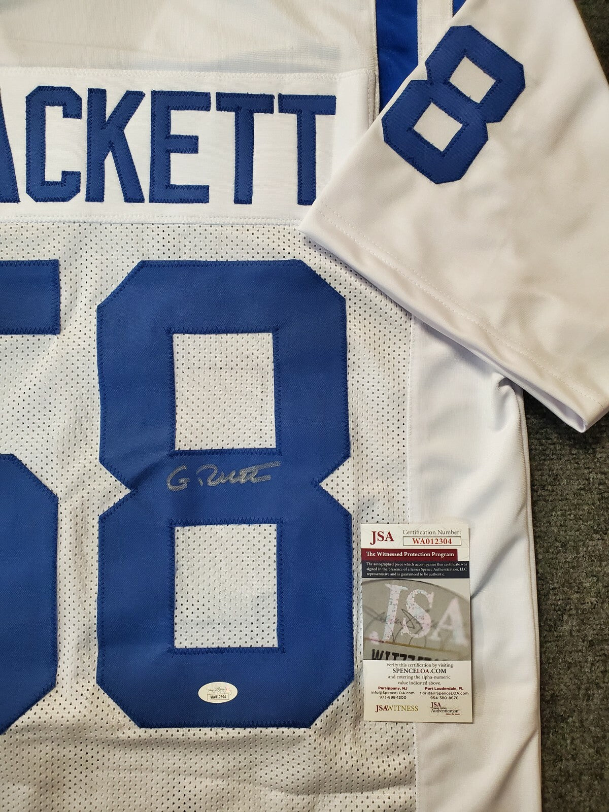 Indianapolis Colts Gary Brackett Autographed Signed Jersey Jsa Coa
