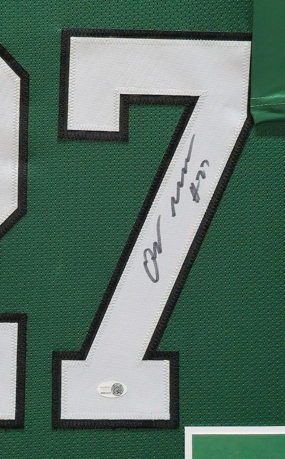 Framed Philadelphia Eagles Quinyon Mitchell Autographed Signed Jersey Jsa Coa