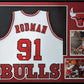 Framed Chicago Bulls Dennis Rodman Autographed Signed Jersey Jsa Coa