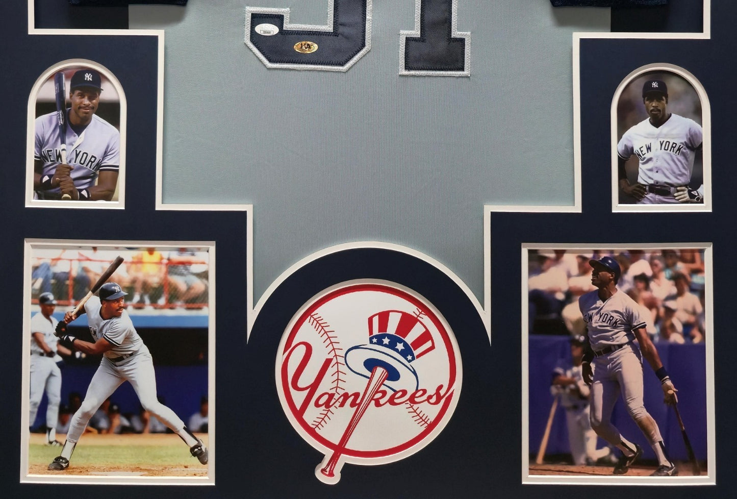 Framed N.Y. Yankees Dave Winfield Autographed Signed Jersey Jsa Coa