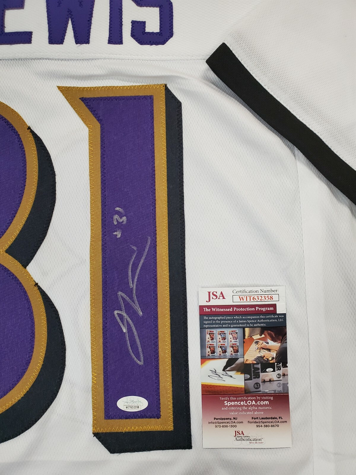 Baltimore Ravens Jamal Lewis Autographed Signed Jersey Jsa Coa