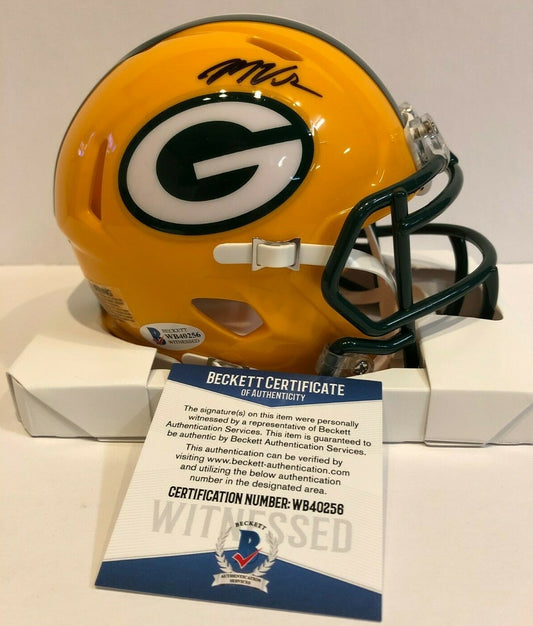 Marquez Valdes-Scantling Autographed Signed G.B. Packers Mini Helmet Beckett Coa