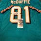 Miami Dolphins Oj Mcduffie Autographed Signed Jersey Jsa  Coa