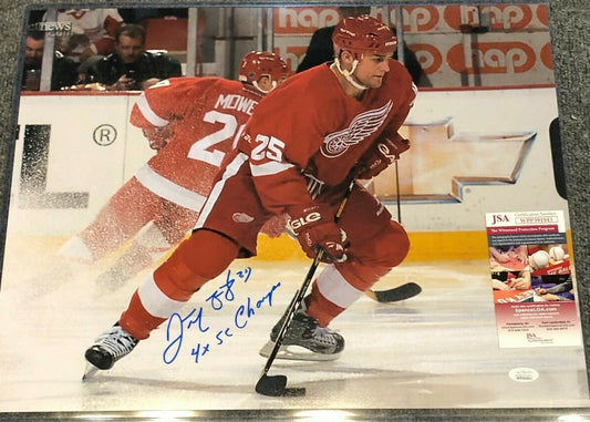 Darren Mccarty Autographed Signed Inscribe Detroit Red Wings 16X20 Photo Jsa Coa