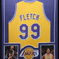 Framed Los Angeles Lakers Fletch Chevy Chase Signed Jersey Beckett Coa
