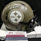 Pittsburgh Steelers Jack Ham Signed Inscribed Salute Mini Helmet Jsa Coa