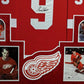 Suede Framed Detroit Red Wings Gordie Howe Autographed Jersey Jsa Coa