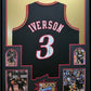 Framed Philadelphia 76Ers Allen Iverson Autographed Signed Jersey Jsa Coa