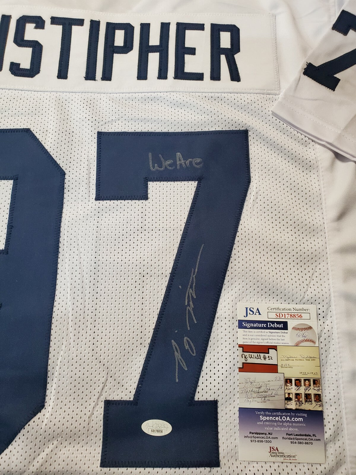 Penn State Pj Mustipher Autographed Signed Inscribed Jersey Jsa Coa