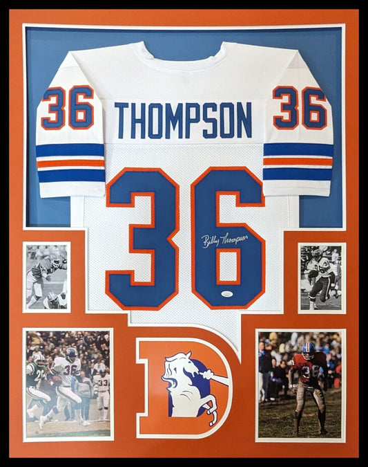 MVP Authentics Framed Denver Broncos Billy Thompson Autographed Signed Jersey Jsa Coa 450 sports jersey framing , jersey framing