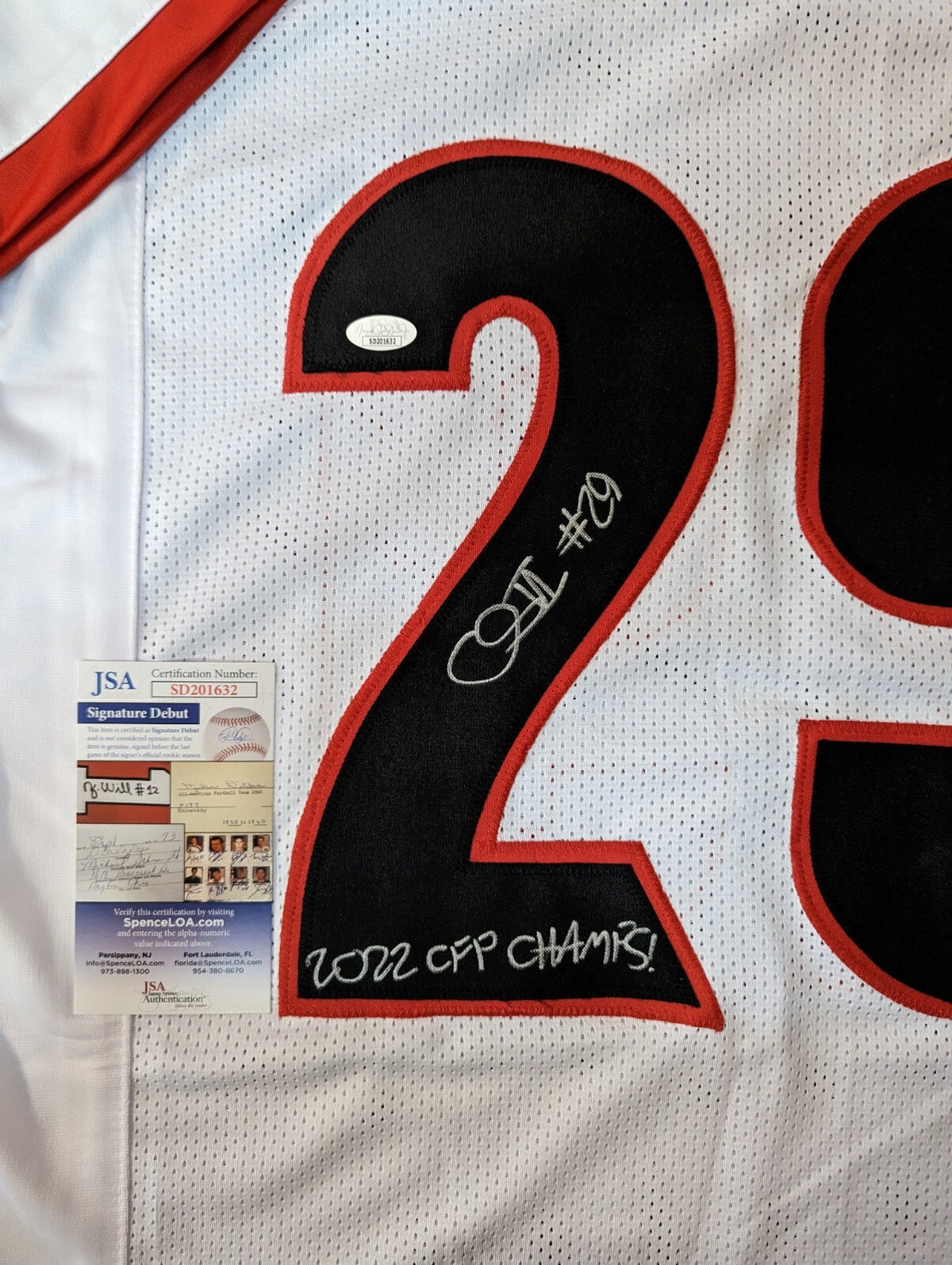 Georgia Bulldogs Christopher Smith Autographed Signed Inscribed Jersey Jsa Coa