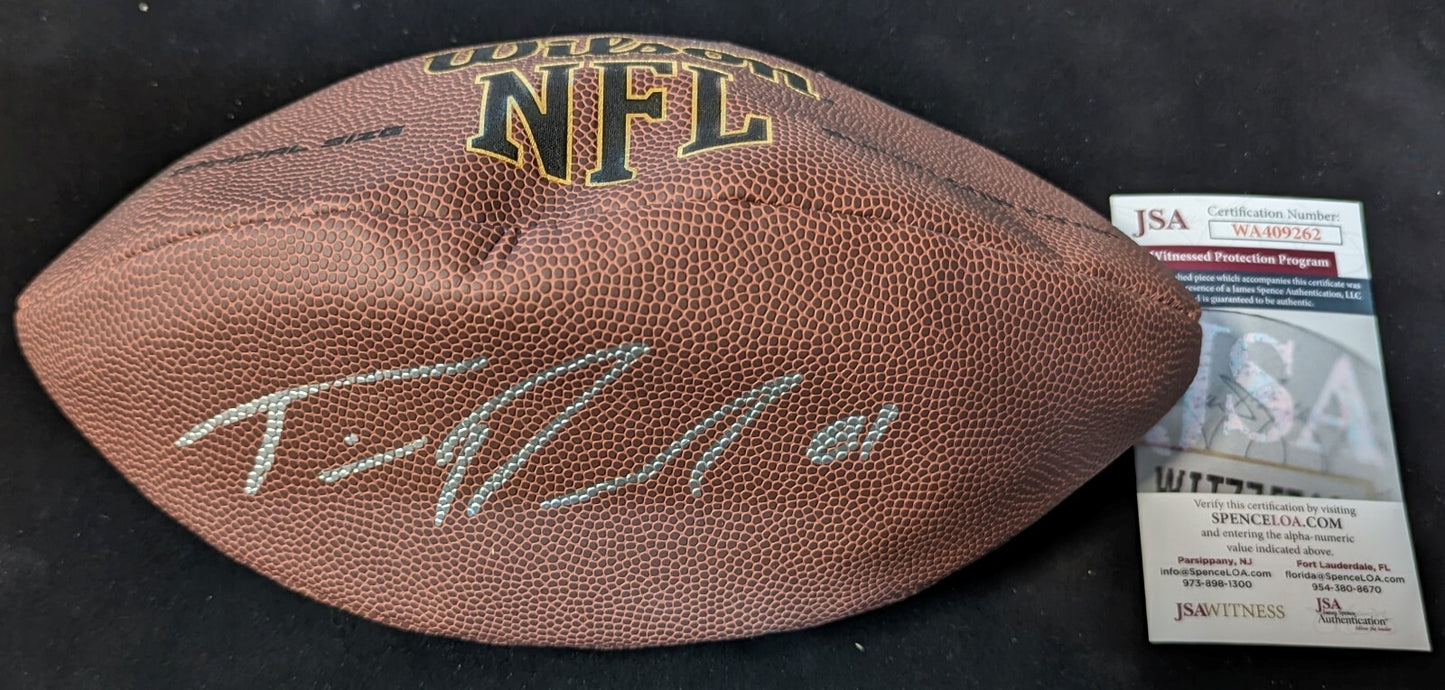 Denver Broncos Tim Patrick Autographed Signed Nfl Football Jsa Coa