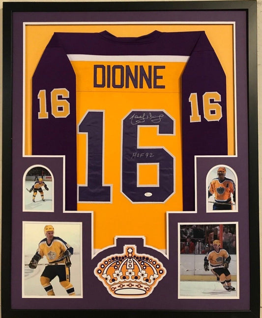 MVP Authentics Framed Marcel Dionne Autographed Signed Inscribed L.A. Kings Jersey Jsa Coa 540 sports jersey framing , jersey framing