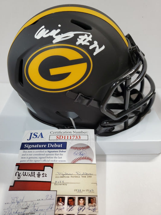 Green Bay Packers Eric Stokes Autographed Signed Eclipse Mini Helmet Jsa Coa
