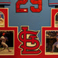Framed St Louis Cardinals Vince Coleman Autographed Inscribed Jersey Jsa Coa