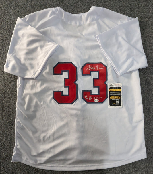 Washington Senators Frank Howard Autographed Inscribed Custom Jersey Jsa Coa