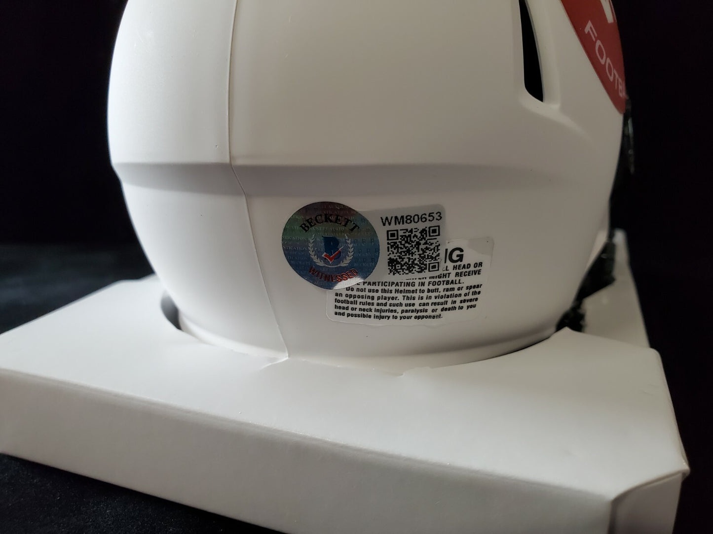 Washington Football Team Dyami Brown Autographed Lunar Mini Helmet Beckett Holo