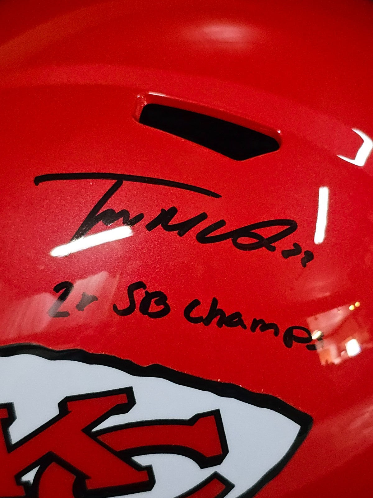 Kansas City Chiefs Trent Mcduffie Autographed Replica Full Size Helmet Bas Coa