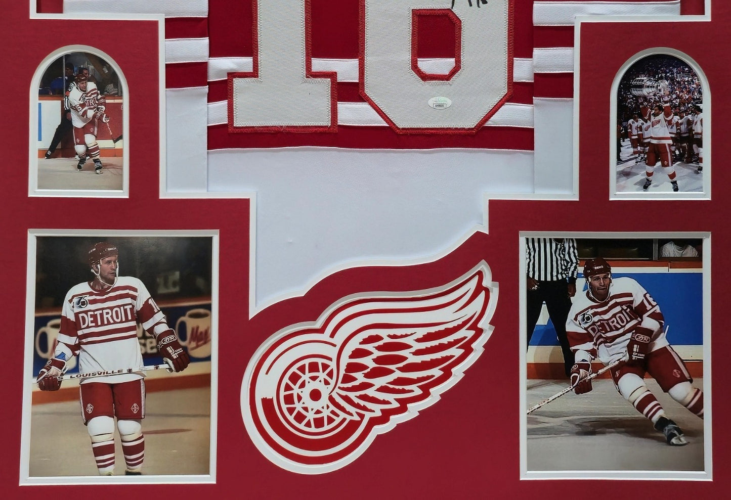 Framed Detroit Red Wings Vladimir Konstantinov Autographed Signed Jersey Jsa Coa