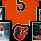 Framed Suede Baltimore Orioles Brooks Robinson Signed Inscribed Jersey Jsa Coa