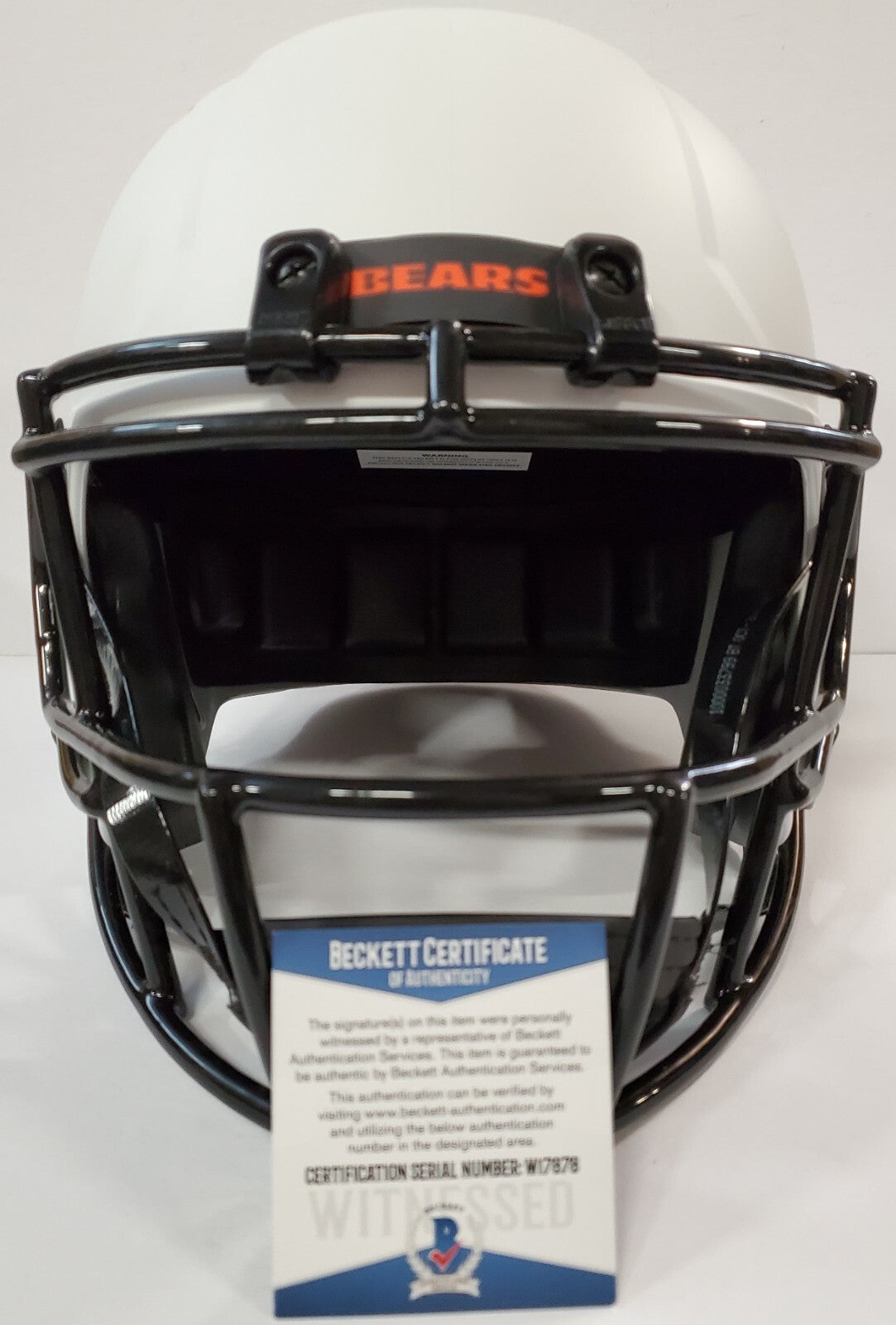 Brian Urlacher Signed Bears Full Size Lunar Replica Helmet Beckett Coa