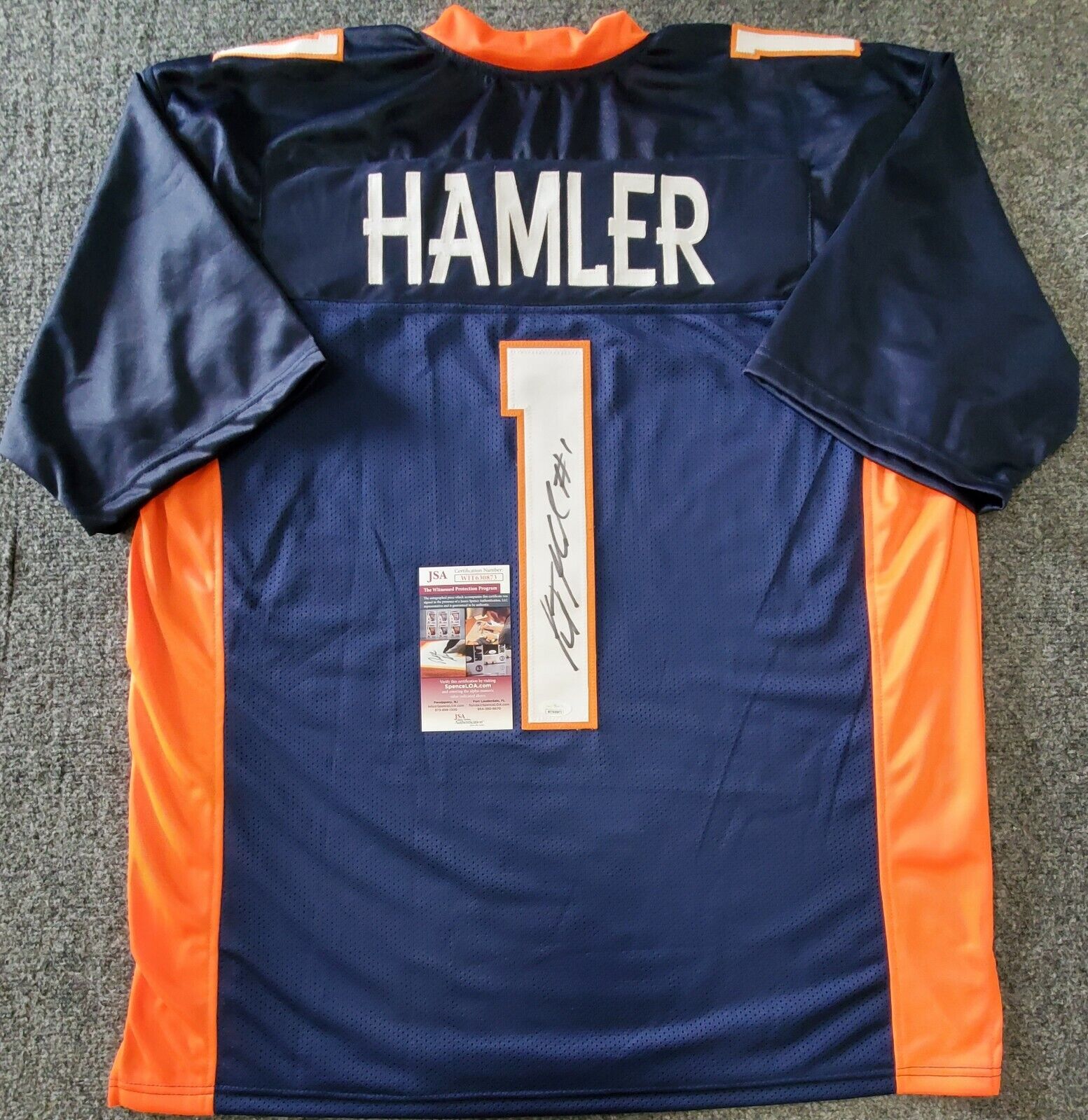MVP Authentics Kj Hamler Autographed Signed Denver Broncos Jersey Jsa  Coa 125.10 sports jersey framing , jersey framing