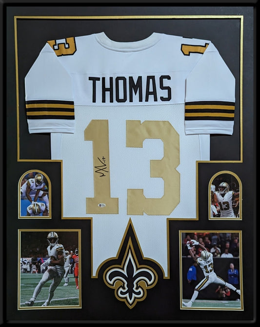 Framed New Orleans Saints Michael Thomas Autographed Signed Jersey Beckett Coa