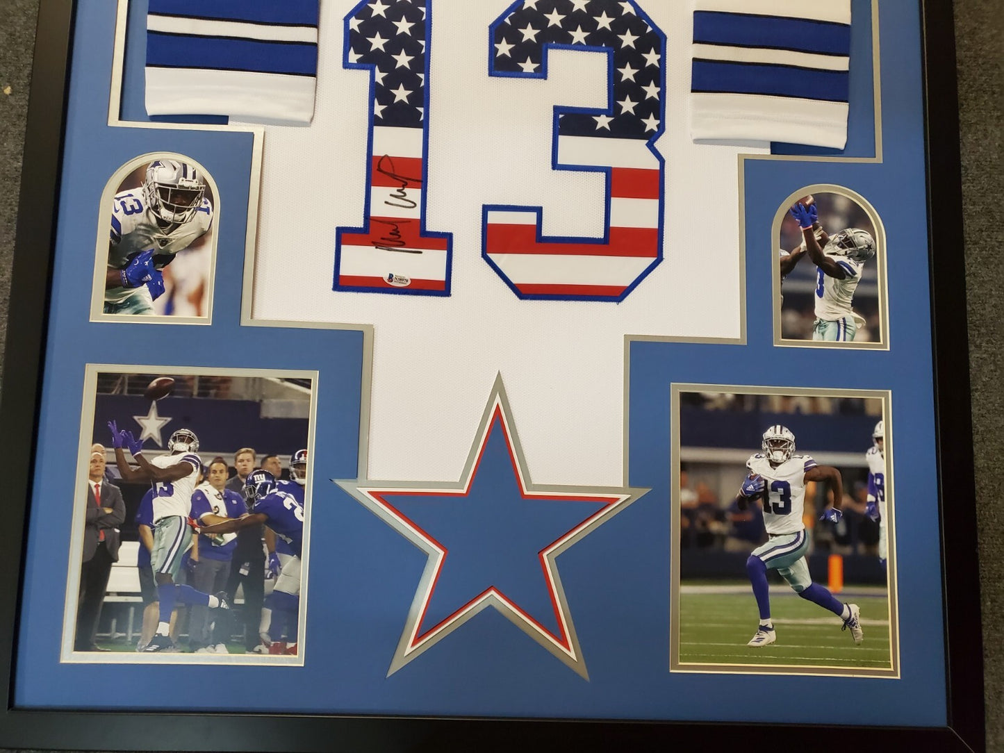 Framed Dallas Cowboys Michael Gallup Autographed Signed Jersey Beckett Coa