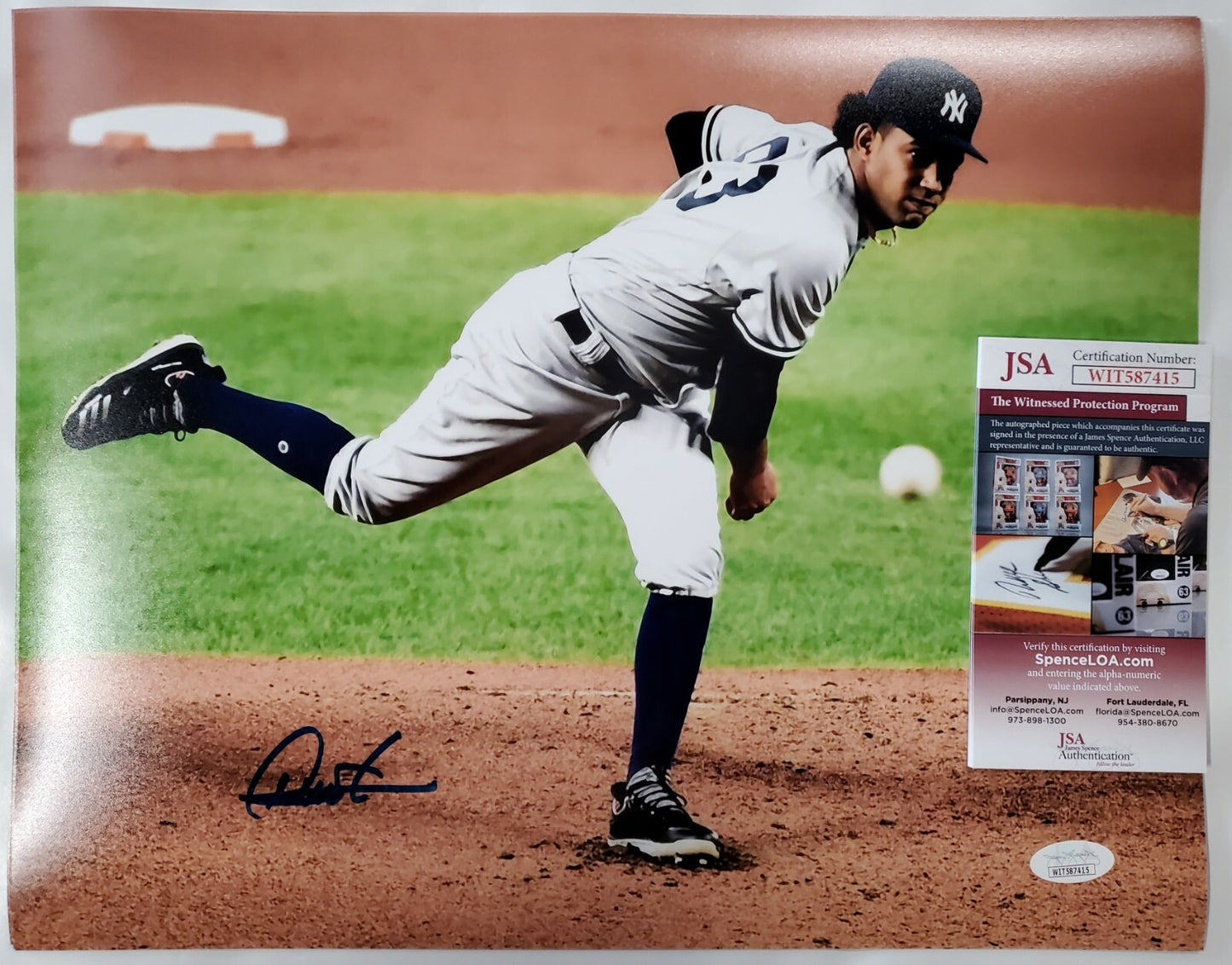 New York Yankees Deivi Garcia Autographed Signed 11X14 Photo Jsa  Coa