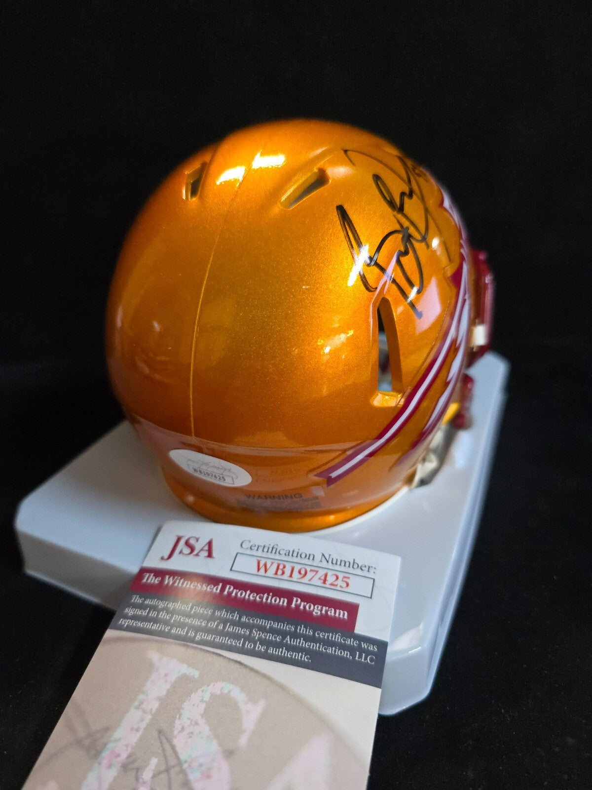 Florida State Seminoles Brian Burns Autographed Signed Flash Mini Helmet Jsa