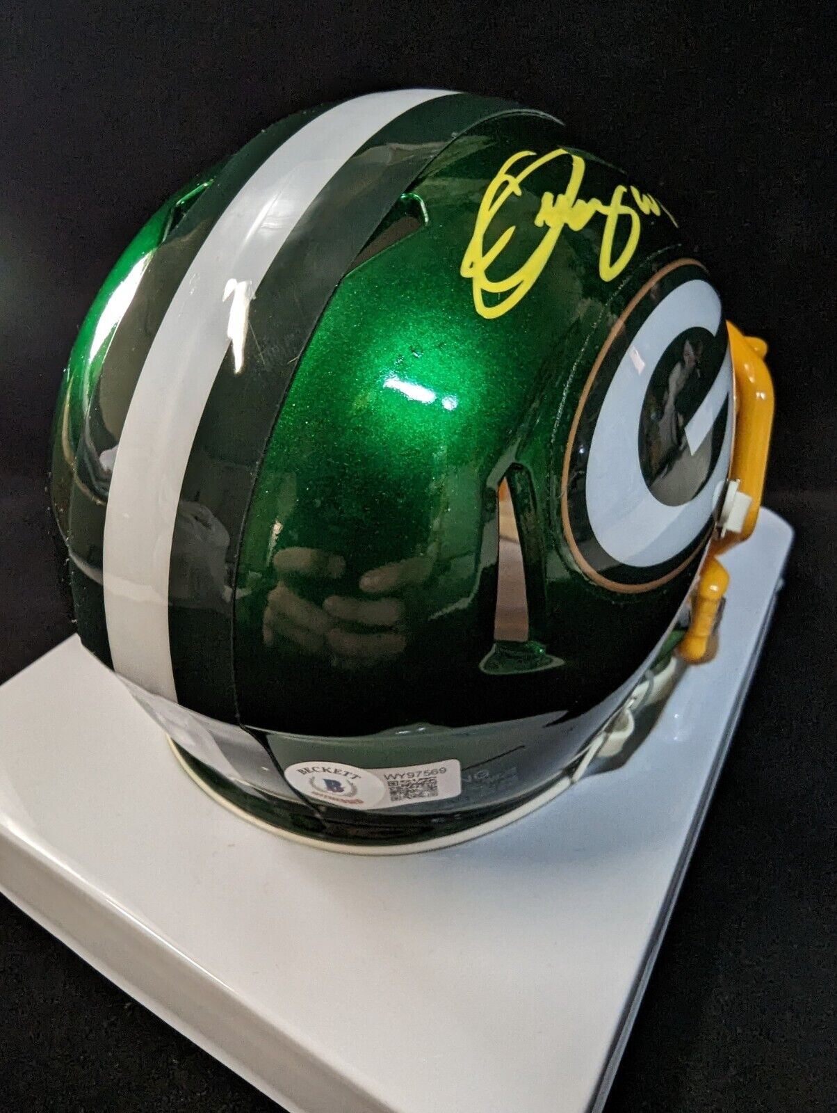 MVP Authentics Green Bay Packers Quay Walker Autographed Signed Flash Mini Helmet Beckett Holo 90 sports jersey framing , jersey framing