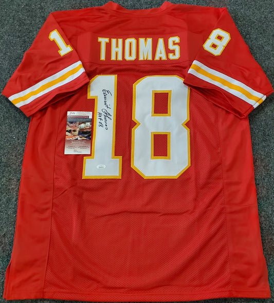 Kansas City Chiefs Emmitt Thomas Autographed Signed Inscribed Jersey Jsa  Coa
