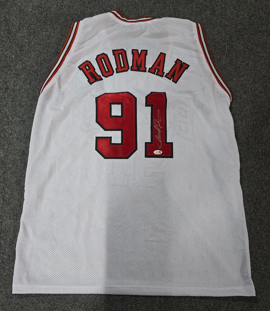 Chicago Bulls Dennis Rodman Autographed Signed Jersey Jsa Holo