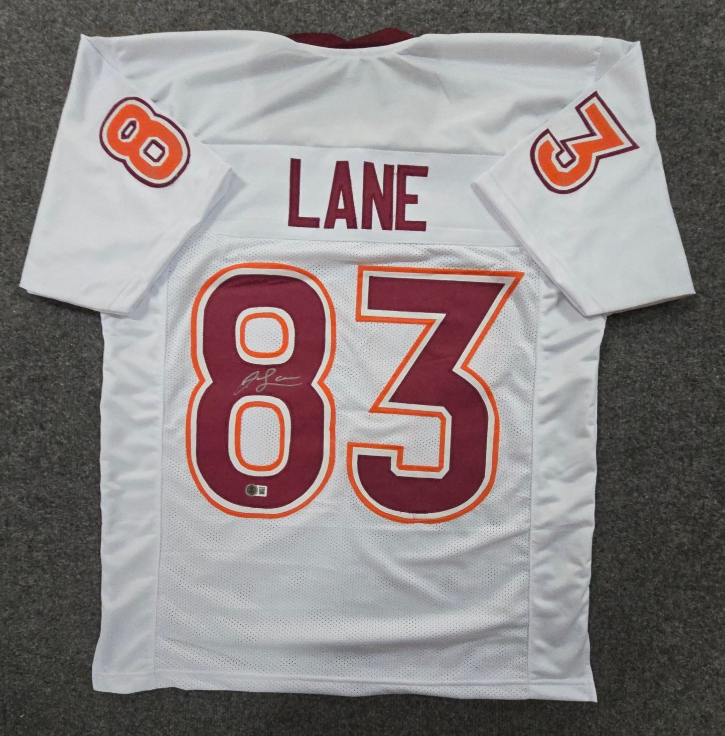 Virginia Tech Hokies Jaylin Lane Signed Autographed Football Jersey Bas Holo