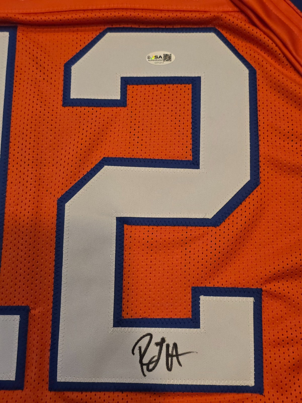 Denver Broncos Rj Harvey Autographed Signed Jersey Jsa Coa