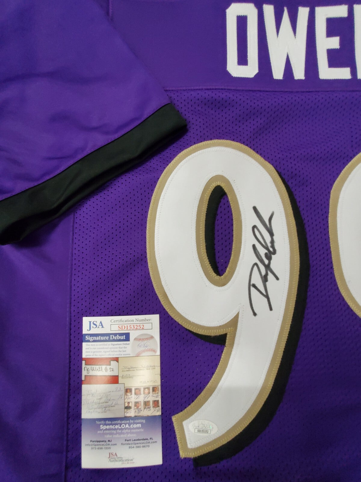 Baltimore Ravens Odafe Jayson Oweh Autographed Signed Jersey Jsa Coa