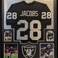 MVP Authentics Framed Las Vegas Raiders Josh Jacobs Autographed Signed Jersey Jsa Beckett 630 sports jersey framing , jersey framing
