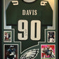 Framed Philadelphia Eagles Jordan Davis Autographed Signed Jersey Jsa Coa