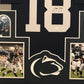 Framed Jesse James Autographed Signed Penn State Jersey Jsa Coa