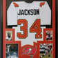 Framed Tampa Buccaneers Dexter Jackson Signed Inscribed Jersey Jsa Coa