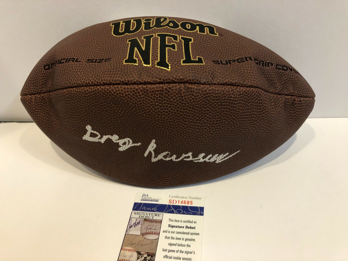 Buffalo Bills Greg Rousseau Autographed Signed Nfl Football Jsa Coa