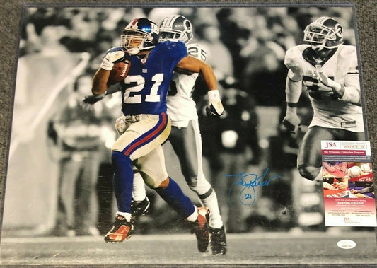 New York Giants Tiki Barber Autographed Signed 16X20 Photo Jsa Coa