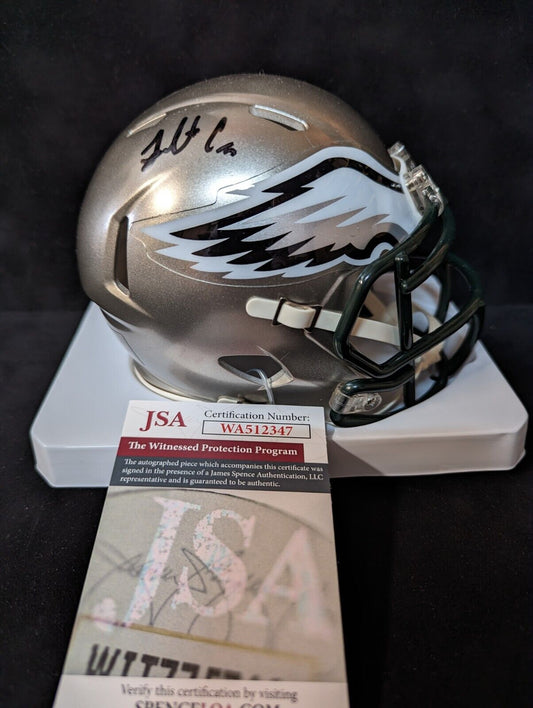 MVP Authentics Philadelphia Eagles Fletcher Cox Autographed Signed Flash Mini Helmet Jsa Coa 130.50 sports jersey framing , jersey framing