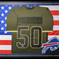 Framed Buffalo Bills Greg Rousseau Autographed Signed Jersey Jsa Coa