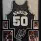 Suede Framed San Antonio Spurs David Robinson Autographed Jersey Beckett Holo