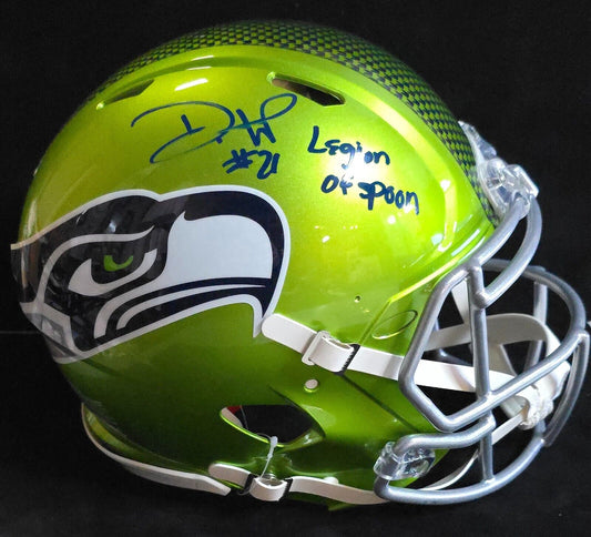Seattle Seahawks Devon Witherspoon Signed Full Size Flash Authentic Helmet Bas