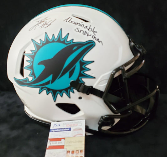 Miami Dolphins Jevon Holland Signed Full Size Lunar Authentic Helmet Jsa Coa
