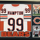 Framed Dan Hampton Autographed Signed Inscribed Chicago Bears Jersey Jsa Coa